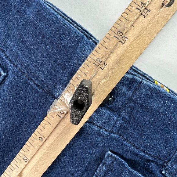 Maeve Jeans Women's 30x24 Colette Wide Leg High Rise Crop Dark Blue Denim Tag 30 - Picture 15 of 16